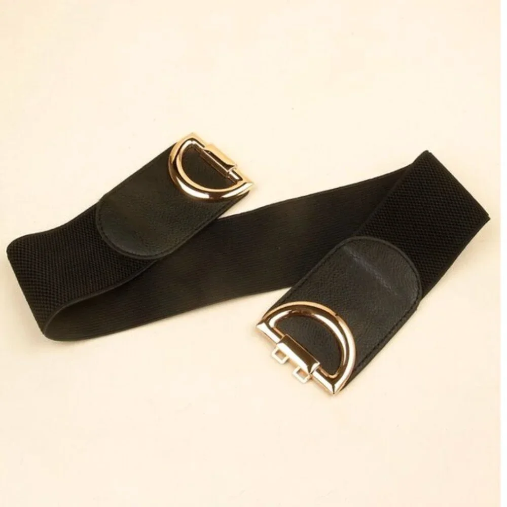 D Elastic Belt Wide Belt Black